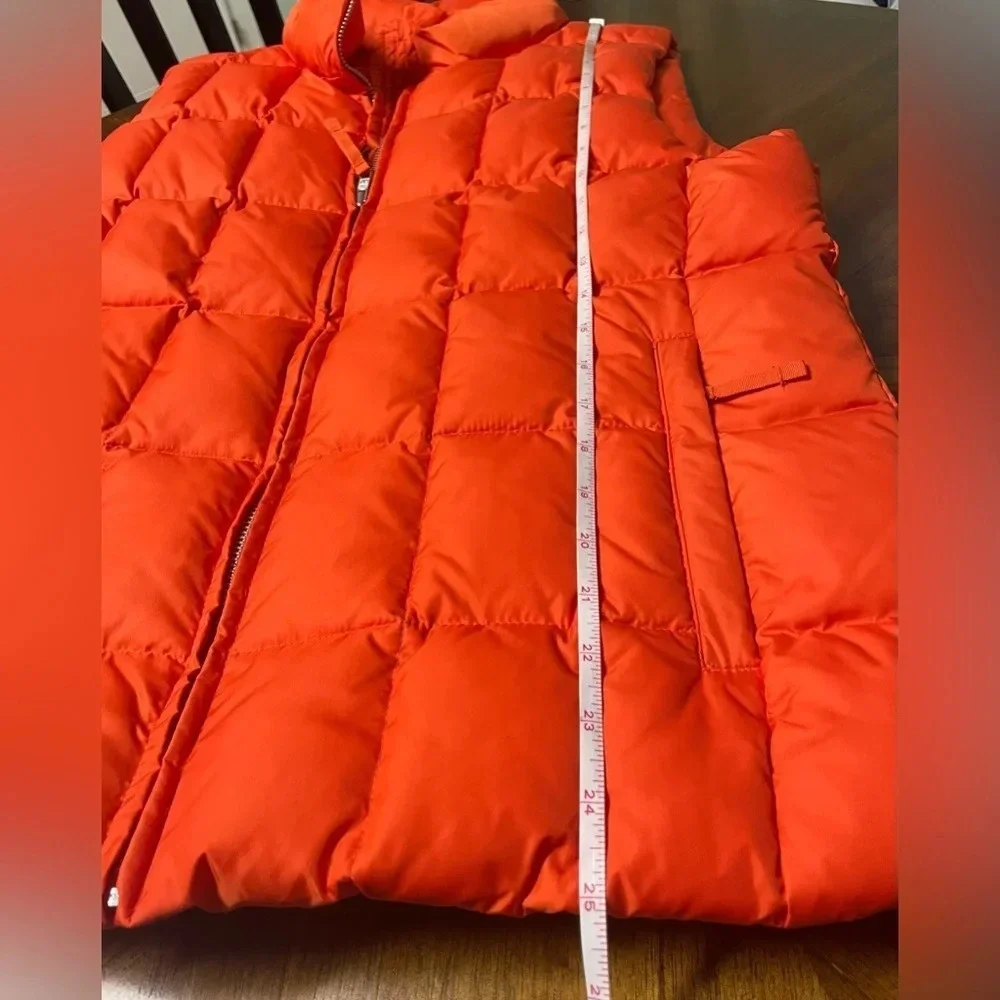 Vintage Y2K GAP Bright Orange Nylon Down Quilted Puffer Vest Size Large - Picture 7 of 10